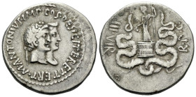 Marcus Antonius and Octavia Cistophoric tetradrachm circa 39