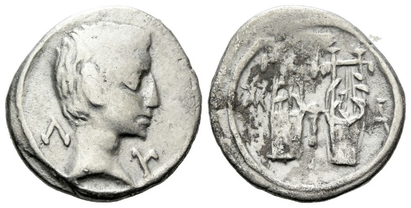 Octavian as Augustus, 27 BC – 14 AD Drachm of Masicytus Lycia circa 27-20, AR 18...