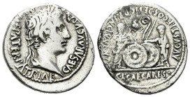 Octavian as Augustus, 27 BC – 14 AD Denarius Lugdunum 2 BC - 4 AD