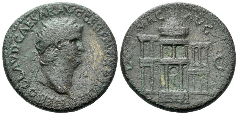 Nero, 54-68 Dupondius Lugdunum circa 64, Æ 27.00 mm., 14.38 g.
Radiate head r. ...