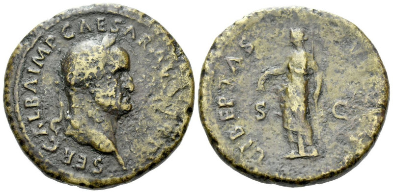 Galba, 68-69 Sestertius Rome circa 68-69, Æ 35.00 mm., 24.25 g.
Laureate head r...