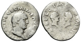 Vitellius, 2nd January – 20th December 69 (recognized Emperor in Rome on 19th April) Denarius late April-20 December 69