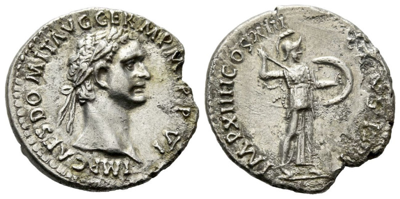 Domitian, 81-96 Plated denarius Rome 87, AR 20.00 mm., 3.02 g.
Laureate head r....