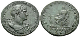 Trajan, 98-117 Sestertius Rome circa 115-116