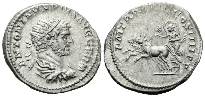 Caracalla, 198-217 Antoninianus circa 215, AR 22.70 mm., 5.04 g.
Radiate, drape...