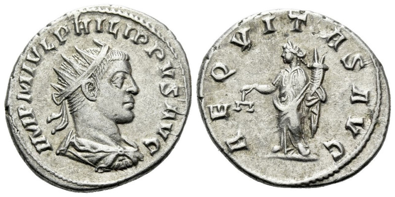 Philip II, 247-249 Antoninianus circa 247-249, AR 20.80 mm., 4.26 g.
Radiate, d...