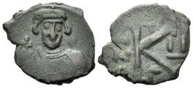 Justinian II. First reign, 685-695 Half Follis Constantinople 686-687 (year 2)