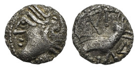 Central Gaul, the Aedui (or Lingones). Quinarius circa 80-50 BC. AR 11.85 mm, 1.86 g. 
VF
Ex Roma Numismatics Ltd E-sale 95, 13/04/2022, lot 7.