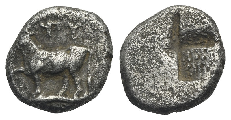 Thrace, Byzantion. Half Siglos or Hemidrachm circa 340-320 BC. AR 12.79 mm, 2.33...