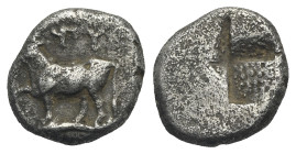 Thrace, Byzantion. Half Siglos or Hemidrachm circa 340-320 BC. AR 12.79 mm, 2.33 g.
About VF