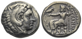 Kings of Macedon. Alexander III 'the Great', 336-323 BC. Posthumous issue. Tetradrachm, Amphipolis circa 316-311 BC. AR 25.44 mm, 16.73 g. 
Deposits. ...