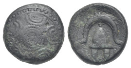 Kings of Macedon. Alexander III 'the Great', 336-323 BC. Bronze, Miletos or Mylasa circa 323-319 BC. Æ 14.51 mm, 4.39 g.
About VF