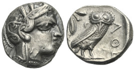 Attica, Athens. Tetradrachm circa 454-404. AR 23.70 mm, 17.16 g.
About VF