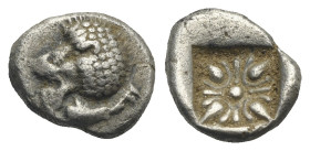 Ionia, Miletos. Diobol circa 520-478 BC. AR 10.71 mm, 1.14 g. 
About VF