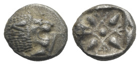 Ionia, Miletos. Diobol circa 520-450 BC. AR 10.04 mm, 1.11 g. 
Porosity. Good Fine
