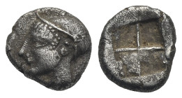 Ionia, Phokaia. Diobol circa 500-480 BC. AR 9.56 mm, 1.22 g.
Porosity. About VF
