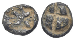 Ionia (?), Uncertain. Trihemiobol circa 490-430. AR 11.33 mm, 1.34 g.
Fine