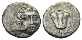 Caria, Mylasa. Drachm circa 170-130 BC. AR 15.34 mm, 2.11 g.
Obverse slightly off center, otherwise, about VF
