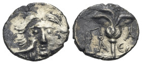 Caria, Mylasa. Drachm circa 180-140 BC. AR 15.66 mm, 2.12 g.
Pseudo-Rhodian type. Deposits, otherwise, VF