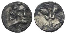 Caria, Mylasa. Drachm circa 180-140 BC. AR 15.65 mm, 2.12 g.
Pseudo-Rhodian type. Deposits, otherwise, VF