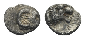 Caria, Uncertain. Tetartemorion circa 420-350 BC. AR 6.04 mm, 0.19 g. 
Obverse off center. Good Fine