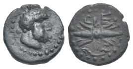 Pisidia, Selge. Bronze 2nd-1st centuries BC. Æ 13.21 mm, 1.77 g. 
Deposits. About VF