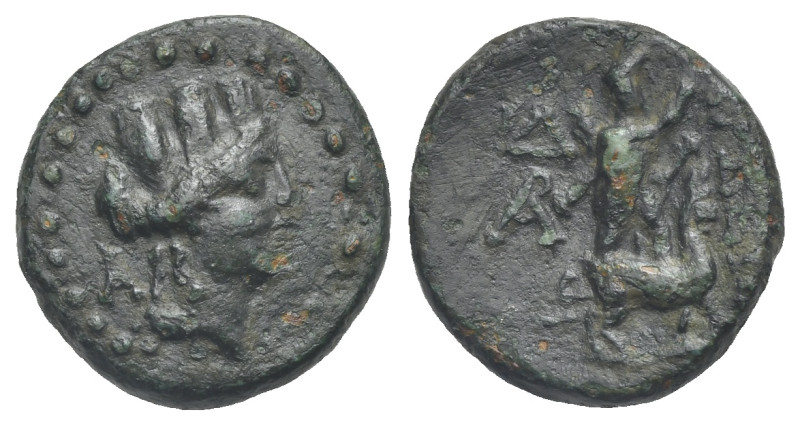 Cilicia, Tarsos. Bronze circa 2nd-1st centuries BC. Æ 16.83 mm, 3.46 g. 
Good Fi...