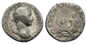 Traianus, 98-117. Denarius, Rome circa 112-114. AR 17.33 mm, 3.18 g. 
Harshly cleaned. Good Fine