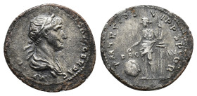 Trajan, 98-117. Fourrée Denarius, Rome 114-117. AR plated 19.68 mm, 2.80 g.
Peripheral exfoliation, otherwise, About VF