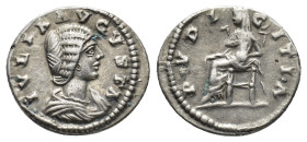 Julia Domna, wife of Septimius Severus, as Augusta, 194-217. Denarius, Laodicea ad Mare circa 196-202. AR 18.83 mm, 2.72 g.
VF