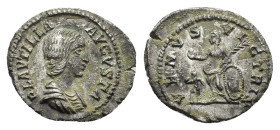 Plautilla, wife of Caracalla, 202-205. Denarius, Rome 204. AR 19.81 mm, 2.70 g.
Edge split, otherwise, Good VF