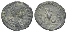 Geta, as Caesar, 198-209. Denarius, Rome circa 198-200. AR 18.42 mm, 2.72 g. 
Deposits. About VF