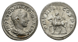 Gordianus III, 238-244. Denarius, Rome 240. AR 19.17 mm, 3.20 g.
Porosity. VF