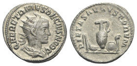 Herennius Etruscus, son of Traianus Decius, as Caesar, 250-251. Antoninianus, Rome circa 250-251. AR 21.54 mm, 4.55 g. 
Good VF
From a Swiss collectio...