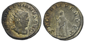 Valerianus I, 253-259. Antoninianus, Mediolanum circa 258. AR 22.35 mm, 3.89 g. 
Toned. About VF
From a Swiss collection, formed before 2005.