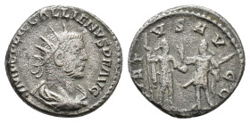 Gallienus, 253-268. Antoninianus, Samosata circa 255-256. AR 18.90 mm, 3.68 g.
Porosity. About VF