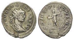 Numerianus, as Caesar 282-283. Antoninianus, Rome 282-283. AR 20.95 mm, 3.17 g. 
Toned. From worn reverse die, otherwise, About VF

From a Swiss colle...