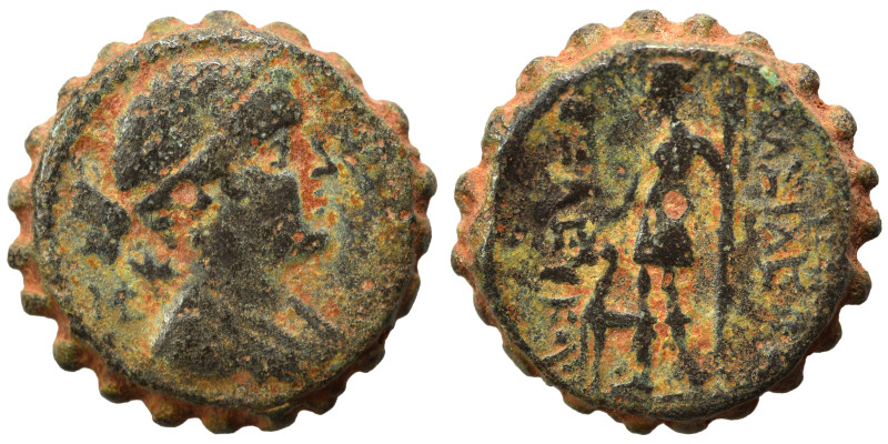 SELEUKID KINGS of SYRIA. Seleukos IV Philopator, 187-175 BC. Ae serrate (bronze,...
