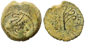 SELEUKID KINGS of SYRIA. Alexander II Zabinas, 128-122 BC. Ae (bronze, 3.24 g, 16 mm), Antioch on the Orontes. Head of Alexander II right, wearing ele...