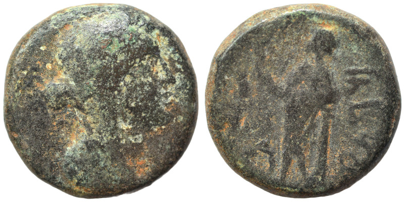 PHOENICIA. Marathos. Circa 166/5-152/1 BC. Ae (bronze, 10.30 g, 20 mm). Veiled f...