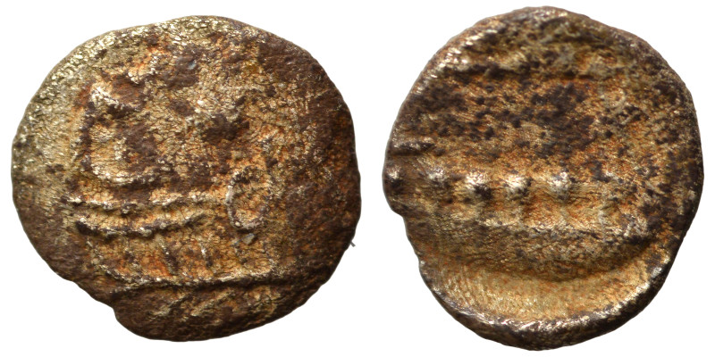 PHOENICIA. Circa 5th-4th cent. BC. 1/16 Shekel (silver, 0.52 g, 8 mm). Galley(?)...