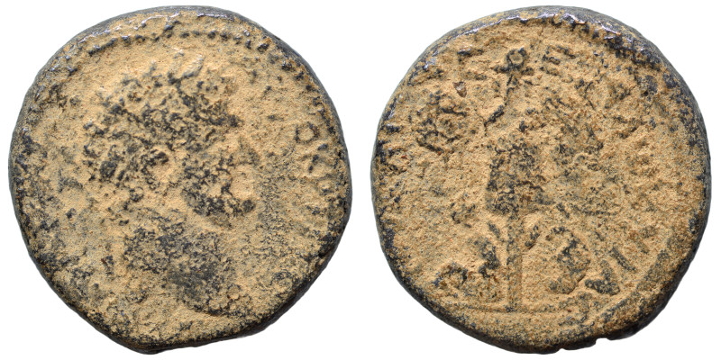 JUDAEA. Caesarea Maritima. Titus, circa 79-81. "Judaea Capta" issue. Ae (bronze,...