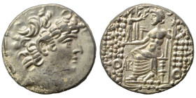 SYRIA, Seleukis and Pieria. Antioch. Aulus Gabinius, Proconsul, 57-55 BC. Tetradrachm (silver, 15.26 g, 26 mm). In the name and types of Philip I Phil...