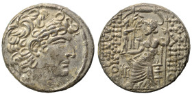 SYRIA, Seleukis and Pieria. Antioch. Aulus Gabinius, Proconsul, 57-55 BC. Tetradrachm (silver, 14.92 g, 25 mm). In the name and types of Philip I Phil...