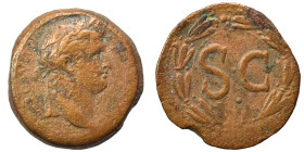 SYRIA, Seleucis and Pieria. Antioch. Otho, 69. As (bronze, 15.02 g, 27 mm). Laureate head of Otho to right. Rev. Large S C within laurel wreath. RPC I...