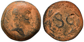 SYRIA. Seleucis and Pieria. Otho, 69 AD. Ae (bronze, 12.85 g, 27 mm), Antioch. [IMP M OTHO CAE AVG] Laureate head right. Rev. S C within laurel wreath...