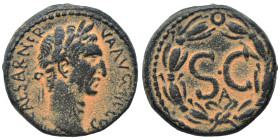 SYRIA, Seleucis and Pieria. Antioch. Nerva, 96-98. Ae (bronze, 6.90 g, 20 mm). IMP CAESAR NER-VA AVG III COS Laureate head of Nerva to right. Rev. Lar...