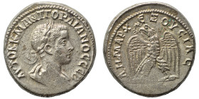 SYRIA, Seleucis and Pieria. Antioch. Gordian III, 238-244. Tetradrachm (billon, 14.37 g, 26 mm). AYTOK K M ANT ΓOPΔIANOC CЄB Laureate, draped and cuir...