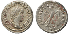 SYRIA, Seleucis and Pieria. Antioch. Gordian III, 238-244. Tetradrachm (billon, 12.73 g, 27 mm). AYTOK K M ANT ΓOPΔIANOC CЄB Laureate, draped and cuir...