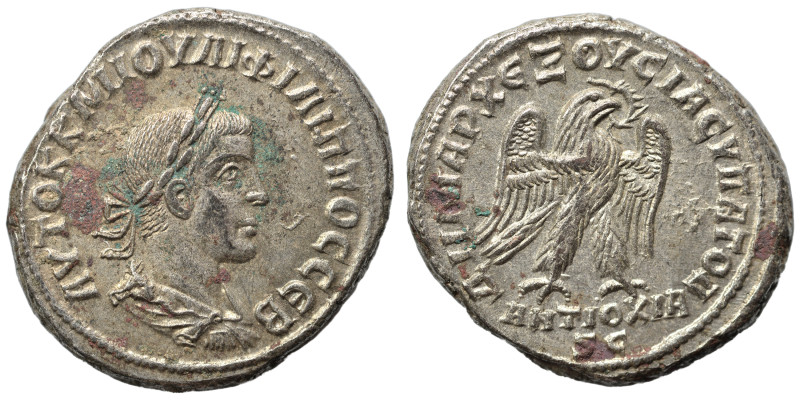 SYRIA, Seleucis and Pieria. Antioch. Philip II, 247-249. Tetradrachm (billon, 11...
